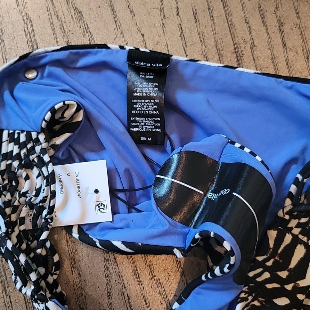 Black and white bikini set NWT Dolce Vita M - Picture 4 of 7